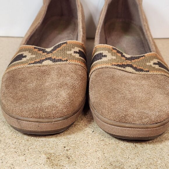 Grasshoppers Aztec Womens‎ wedge Suede Boho loafers Shoes casual Brown - Picture 4 of 11